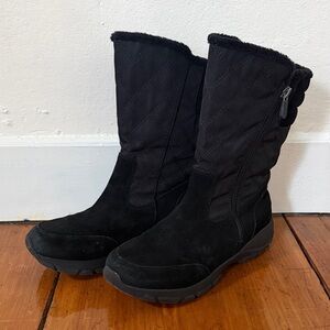 Lands' End Women's Black Everyday Quilted Winter Boots